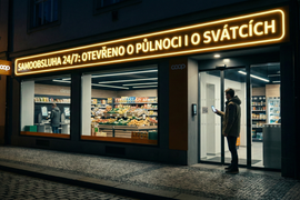 Samoobslužné prodejny 24/7 v Česku: Kde nakoupíte o půlnoci i o svátcích?