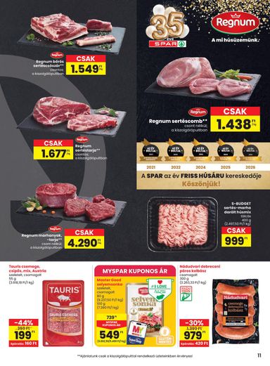 Akciós újság Spar - SPAR érvényes 10.08.-tól 10.14.-ig - 11 oldal