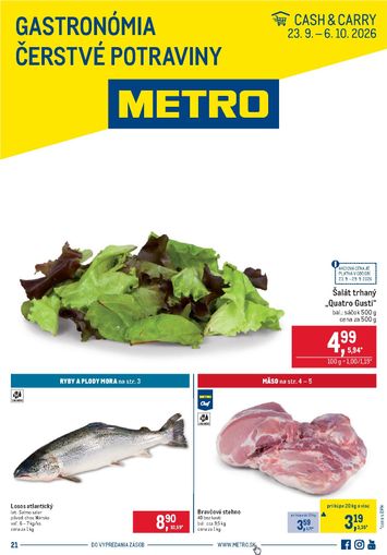 Leták METRO - Metro - Gastronómia od 23.09. do 06.10. - strana 1