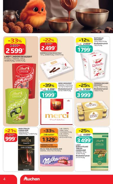 Akciós újság Auchan - Auchan - Csokoládé ajánlataink érvényes 10.08.-tól 10.21.-ig - 4 oldal