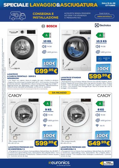 Volantino Euronics - Euronics - Lavaggio & Asciugatura valido dal 08/10 al 28/10 - pagina 14