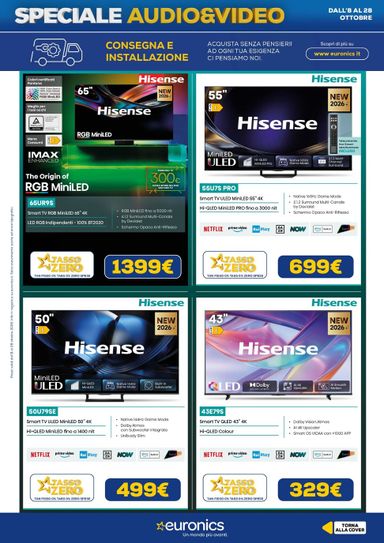 Volantino Euronics - Euronics - Audio Video valido dal 08/10 al 28/10 - pagina 12