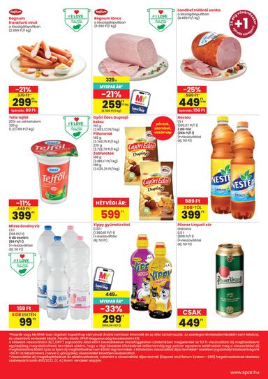 Akciós újság Spar - SPAR market - Nagykapornak, Zalalovő érvényes 10.15.-tól 10.21.-ig - 2 oldal