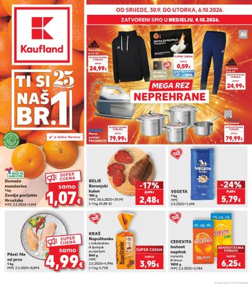 Katalog Kaufland - Kaufland vrijedi od 30.09. do 06.10. - stranica 1