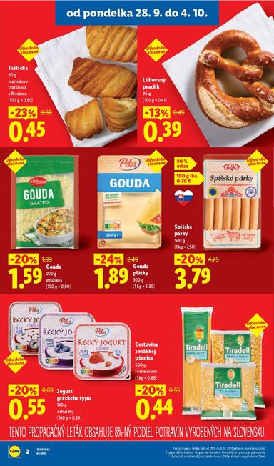 Leták Lidl - Lidl - Ešte viac extra akcií od 28.09. do 04.10. - strana 2
