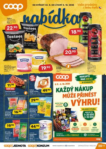 Leták COOP - Coop - Západní Čechy od 23.09. do 06.10. - strana 1