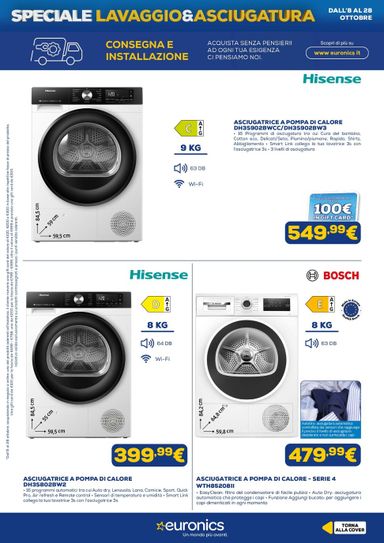 Volantino Euronics - Euronics - Lavaggio & Asciugatura valido dal 08/10 al 28/10 - pagina 6