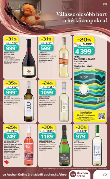 Akciós újság Auchan - Auchan - Bor ajánlataink érvényes 10.01.-tól 10.21.-ig - 25 oldal
