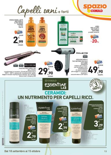 Volantino Spazio Conad - Spazio Conad - Catalogo Bellezza - Bologna valido dal 18/09 al 15/10 - pagina 13