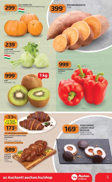Akciós újság Auchan - Auchan szupermarket érvényes 10.08.-tól 10.14.-ig - 5 oldal