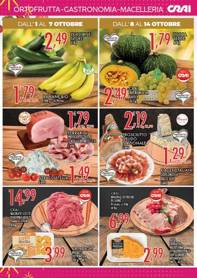 Volantino Crai - Crai - Bologna, Emilia-Romagna valido dal 01/10 al 11/10 - pagina 2