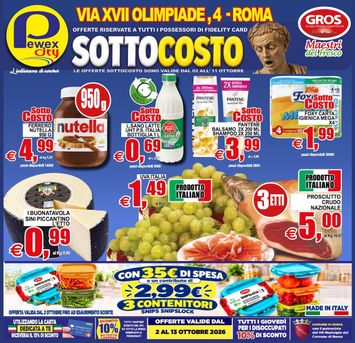 Volantino Pewex - Pewex - City Via XVII Olimpiade, Roma valido dal 02/10 al 13/10 - pagina 1