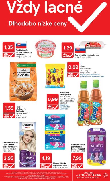Leták Tesco - Tesco supermarket od 07.10. do 13.10. - strana 19