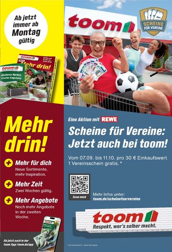 Prospekt toom - Toom gültig ab 07.09. bis 11.10. - seite 1