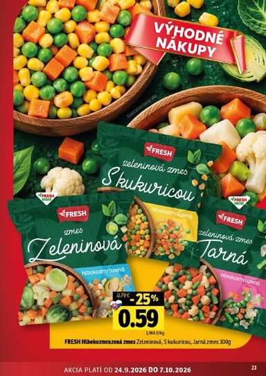 Leták FRESH - Fresh - Stredné a západné Slovensko od 24.09. do 07.10. - strana 23