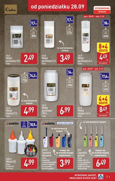 Gazetka ALDI - ALDI - Znicze i stroiki od 28.09. do 03.10. - strona 9