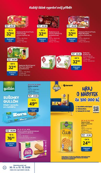 Leták Tesco - Tesco - Značky, které máte rádi od 30.09. do 27.10. - strana 22