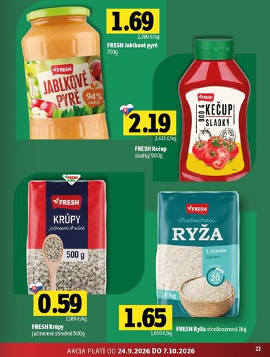 Leták FRESH - Fresh - Východné Slovensko od 24.09. do 07.10. - strana 23
