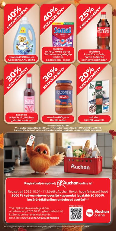 Akciós újság Auchan - Auchan - Őszi kuponnapok érvényes 10.01.-tól 10.11.-ig - 12 oldal
