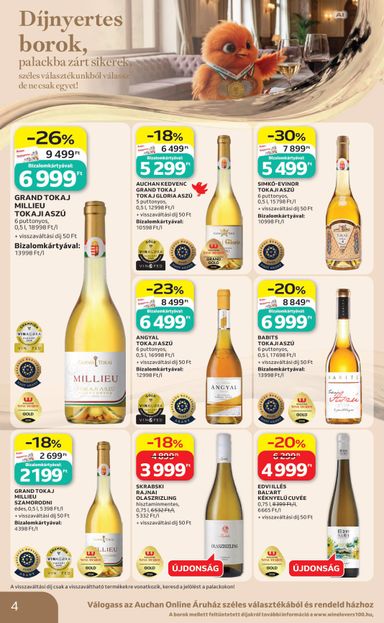 Akciós újság Auchan - Auchan - Bor ajánlataink érvényes 10.01.-tól 10.21.-ig - 4 oldal