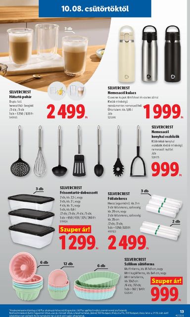 Akciós újság Lidl - Lidl - Nonfood érvényes 10.08.-tól 10.14.-ig - 13 oldal