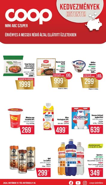 Akciós újság Coop - Coop - Mecsek érvényes 10.15.-tól 10.21.-ig - 1 oldal