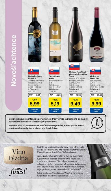 Leták Tesco - Tesco - Katalóg vín od 05.10. do 02.11. - strana 12