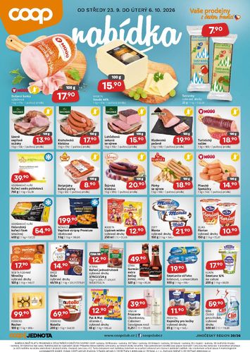 Leták COOP - Coop - Jižní Čechy od 23.09. do 06.10. - strana 1