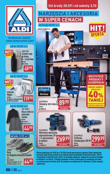 Gazetka ALDI - ALDI - Narzędzia i akcesoria w super cenach od 30.09. do 03.10. - strona 1