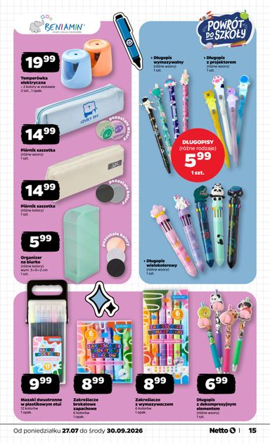 Gazetka Netto - Netto - Back to school od 27.07. do 30.09. - strona 15