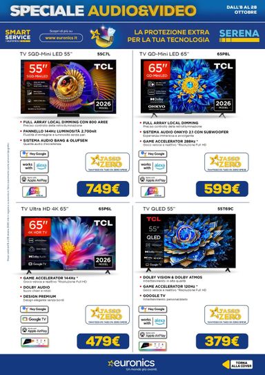 Volantino Euronics - Euronics - Audio Video valido dal 08/10 al 28/10 - pagina 13