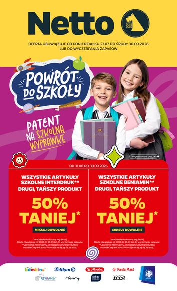 Gazetka Netto - Netto - Back to school od 27.07. do 30.09. - strona 1