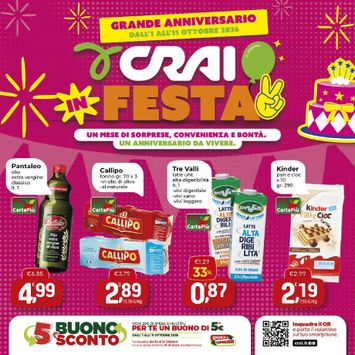 Volantino Crai - Crai - Cellino San Marco Puglia valido dal 01/10 al 11/10 - pagina 1