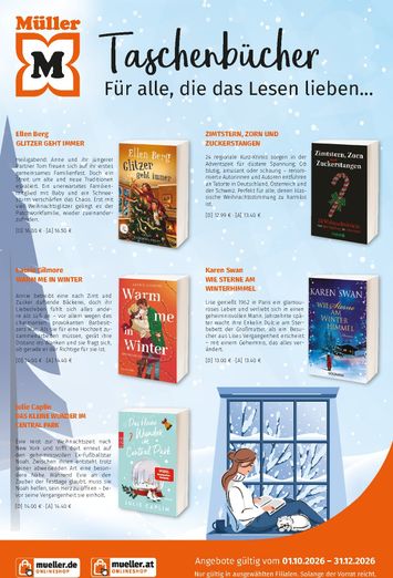 Prospekt Müller - Müller - Taschenbücher gültig ab 01.10. bis 31.12. - seite 1