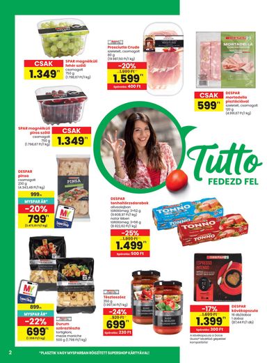 Akciós újság Spar - SPAR érvényes 10.15.-tól 10.21.-ig - 2 oldal