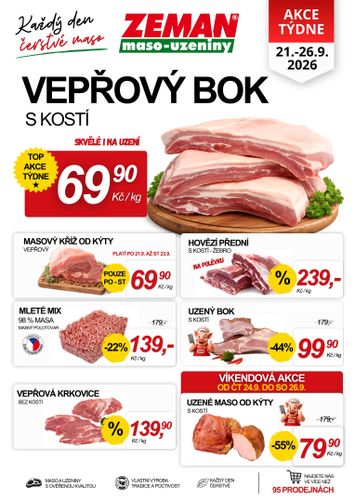 Leták Prodejny Zeman - Prodejny Zeman od 21.09. do 26.09. - strana 1