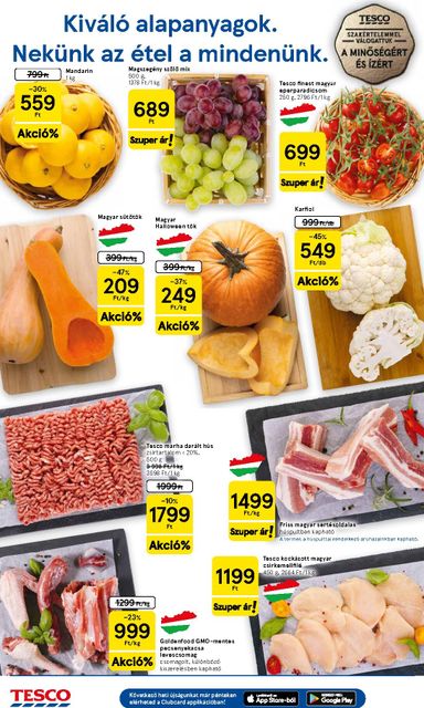 Akciós újság Tesco - Tesco szupermarket érvényes 10.15.-tól 10.21.-ig - 2 oldal