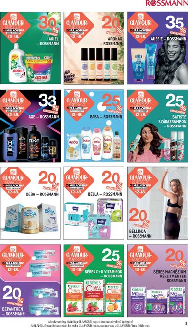 Akciós újság Rossmann - Rossmann - Glamour-napok érvényes 10.12.-tól 10.18.-ig - 3 oldal