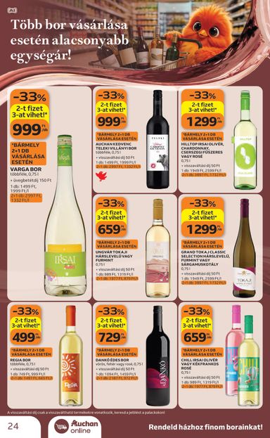 Akciós újság Auchan - Auchan - Bor ajánlataink érvényes 10.01.-tól 10.21.-ig - 24 oldal