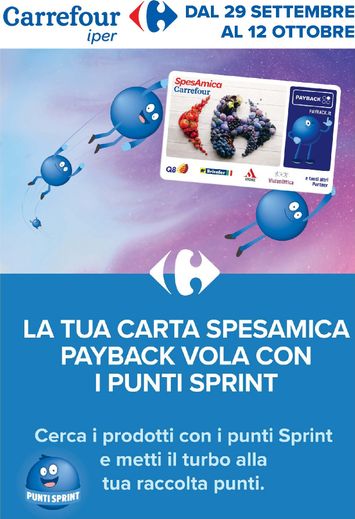 Volantino Carrefour - Carrefour - Punti Sprint Payback valido dal 29/09 al 12/10 - pagina 1