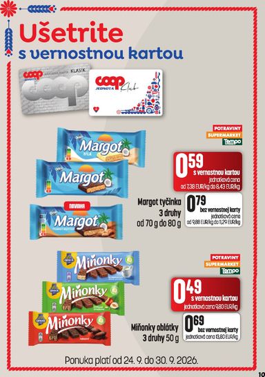 Leták COOP Jednota - COOP Jednota - Vranov nad Topľou od 24.09. do 30.09. - strana 10