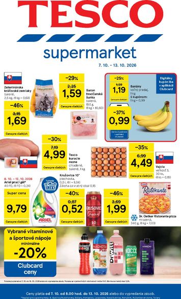 Leták Tesco - Tesco supermarket od 07.10. do 13.10. - strana 1