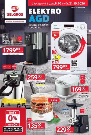 Gazetka Selgros - Selgros cash&carry - Katalog Elektro AGD od 08.10. do 21.10. - strona 1