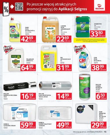 Gazetka Selgros - Selgros cash&carry - Oferta dla gastronomii od 24.09. do 07.10. - strona 15