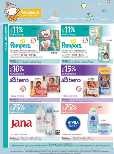 Akciós újság Rossmann - Rossmann - Babaprogram érvényes 09.14.-tól 10.11.-ig - 3 oldal