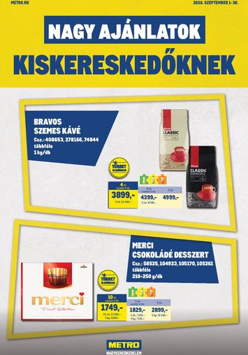Akciós újság Metro - Metro - Nagy Ajánlataink Kiskereskedőknek érvényes 09.01.-tól 09.30.-ig - 1 oldal