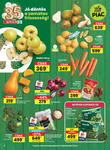 Akciós újság Spar - SPAR érvényes 10.15.-tól 10.21.-ig - 4 oldal