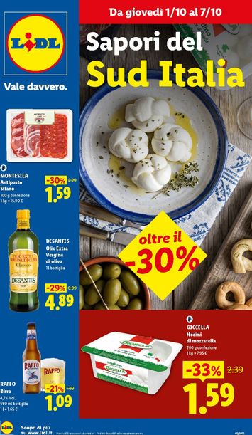 Volantino Lidl - Lidl - Sud Italia valido dal 01/10 al 07/10 - pagina 1