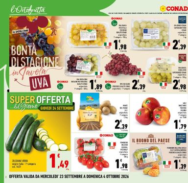 Volantino Conad - Conad valido dal 23/09 al 04/10 - pagina 2