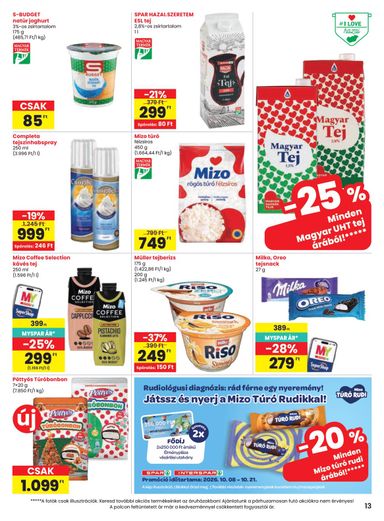 Akciós újság Spar - SPAR érvényes 10.08.-tól 10.14.-ig - 13 oldal